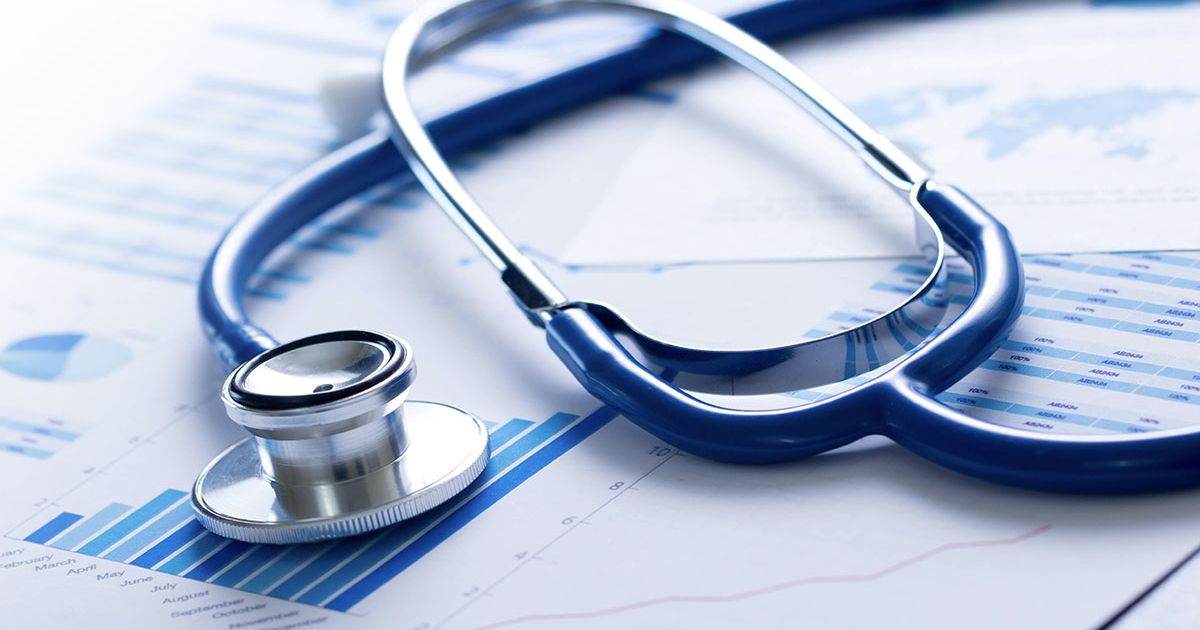Image of stethoscope and charts.